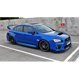 Накладка сплиттер на передний бампер Вар2 на Subaru Impeza IV WRX STI рестайл